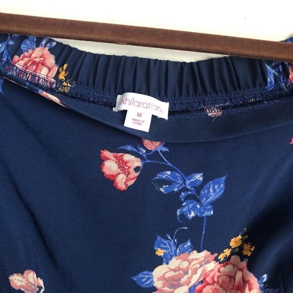 2/$20 Xhilaration Target Blue Floral Print Ruffle Off Shoulder Dress - Picture 5 of 5